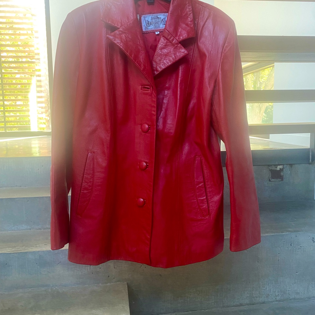 Vintage Red Leather Jacket